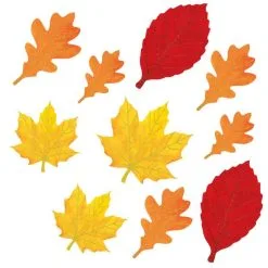 Glitter Autumn Leaves Cutouts 10ct