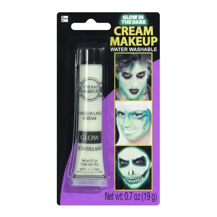 Cream Glow In The Dark Makeup 0.7oz 3 Cream Glow In The Dark Makeup 0.7oz