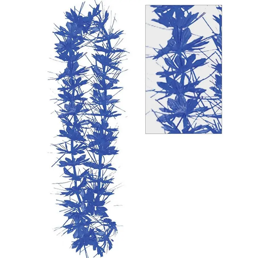 Blue Tinsel Lei 3 Blue Tinsel Lei