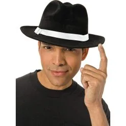 Black Gangster Hat 5 Black Gangster Hat -Party Themes Sales 278736 01
