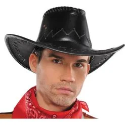 Faux Leather Cowboy Hat -Party Themes Sales 278737 01