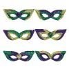 Sequin Mardi Gras Eye Masks 6ct 2 Sequin Mardi Gras Eye Masks 6ct -Party Themes Sales 421838