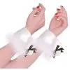 White Bunny Marabou Cuffs -Party Themes Sales 447650
