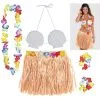 Adult Natural Hula Skirt Kit 5pc -Party Themes Sales 522795