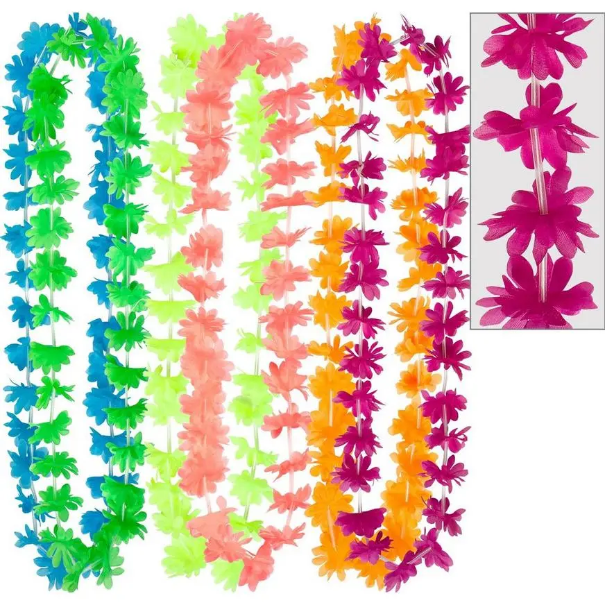 Bright Floral Leis 6ct 3 Bright Floral Leis 6ct