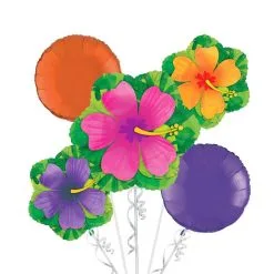 Hibiscus Balloon Bouquet 5pc