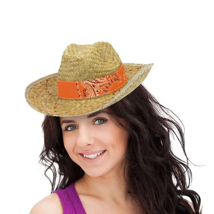 Paisley Straw Cowboy Hat 4 Paisley Straw Cowboy Hat - Image 2