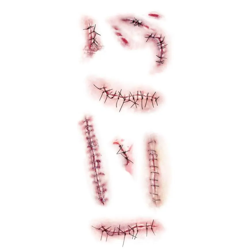 Staples & Stitches Face Tattoo Kit- Tinsley Transfers 4 Staples & Stitches Face Tattoo Kit- Tinsley Transfers - Image 2