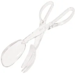 CLEAR Plastic Scissor Tongs