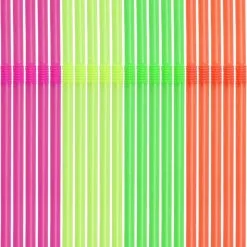 Neon Flexible Straws 200ct