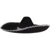 Silver Trim Black Sombrero
