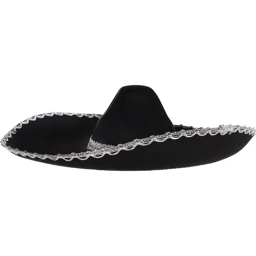 Silver Trim Black Sombrero 3 Silver Trim Black Sombrero