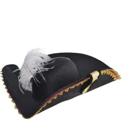 Black Pirate Captain Hat