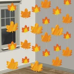 Fall Leaves String Decorations 6ct -Party Themes Sales 64235 01