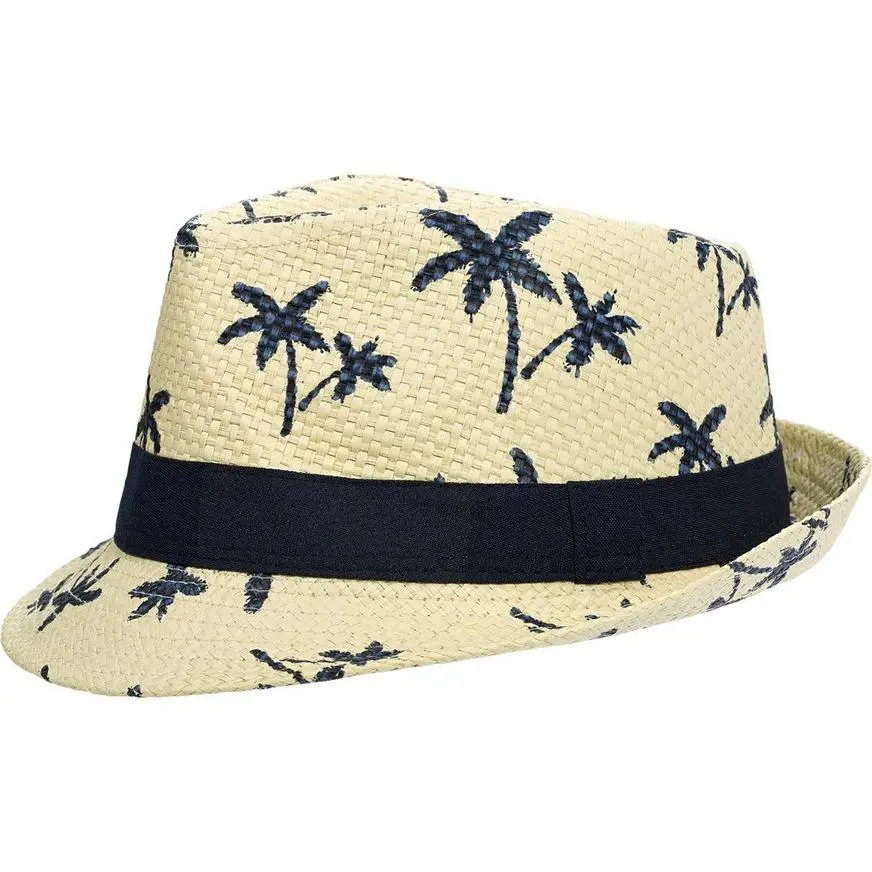 Palm Tree Straw Fedora 3 Palm Tree Straw Fedora