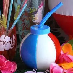Beach Ball Cup With Straw -Party Themes Sales 667366 01