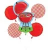 BBQ Red Gingham Balloon Bouquet 5pc -Party Themes Sales 667498