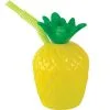 Pineapple Plastic Cup With Straw, 10oz