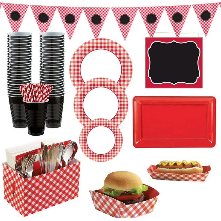 Gingham BBQ Party Kit 3 Gingham BBQ Party Kit