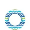 Cool Wavy Stripes Dessert Plates 40ct 2 Cool Wavy Stripes Dessert Plates 40ct -Party Themes Sales 741163