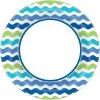Cool Wavy Stripes Dinner Plates 40ct -Party Themes Sales 741165