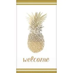 AMSCAN Gold Pineapple Premium Guest Towels 16ct