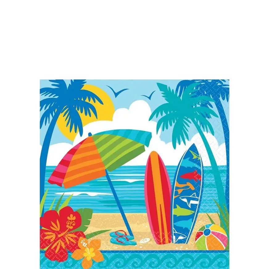 Sun & Surf Beach Basic Party Kit For 18 Guests 6 Sun & Surf Beach Basic Party Kit For 18 Guests - Image 4