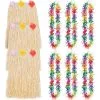 Adult Rainbow Luau Hula Skirt Costume Accessory Kit For 8 Guests -Party Themes Sales 757200