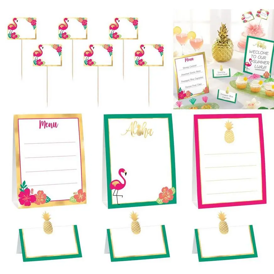 AMSCAN You Had Me At Aloha Buffet Decorating Kit 12pc 3 AMSCAN You Had Me At Aloha Buffet Decorating Kit 12pc