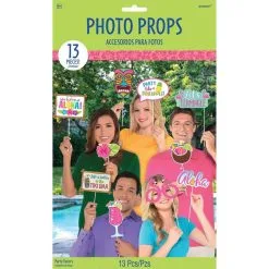 AMSCAN Glitter Tropical Photo Booth Props 13ct 5 AMSCAN Glitter Tropical Photo Booth Props 13ct -Party Themes Sales 780584 01