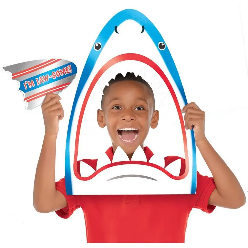 AMSCAN Giant Shark Head Photo Booth Frame Kit 2pc 3 AMSCAN Giant Shark Head Photo Booth Frame Kit 2pc