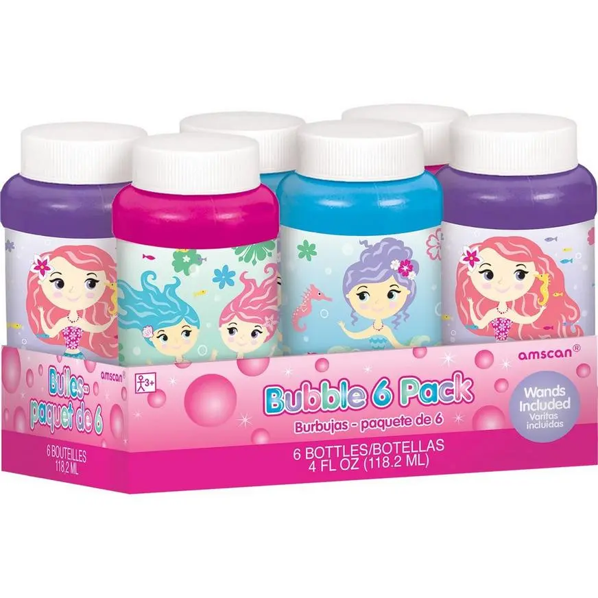 AMSCAN Mermaid Bubbles 6ct 4 AMSCAN Mermaid Bubbles 6ct - Image 2