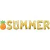 ANAGRAM INTERNATIONAL Air-Filled Gold Summer Letter Balloons With Pennant Banner -Party Themes Sales 780865