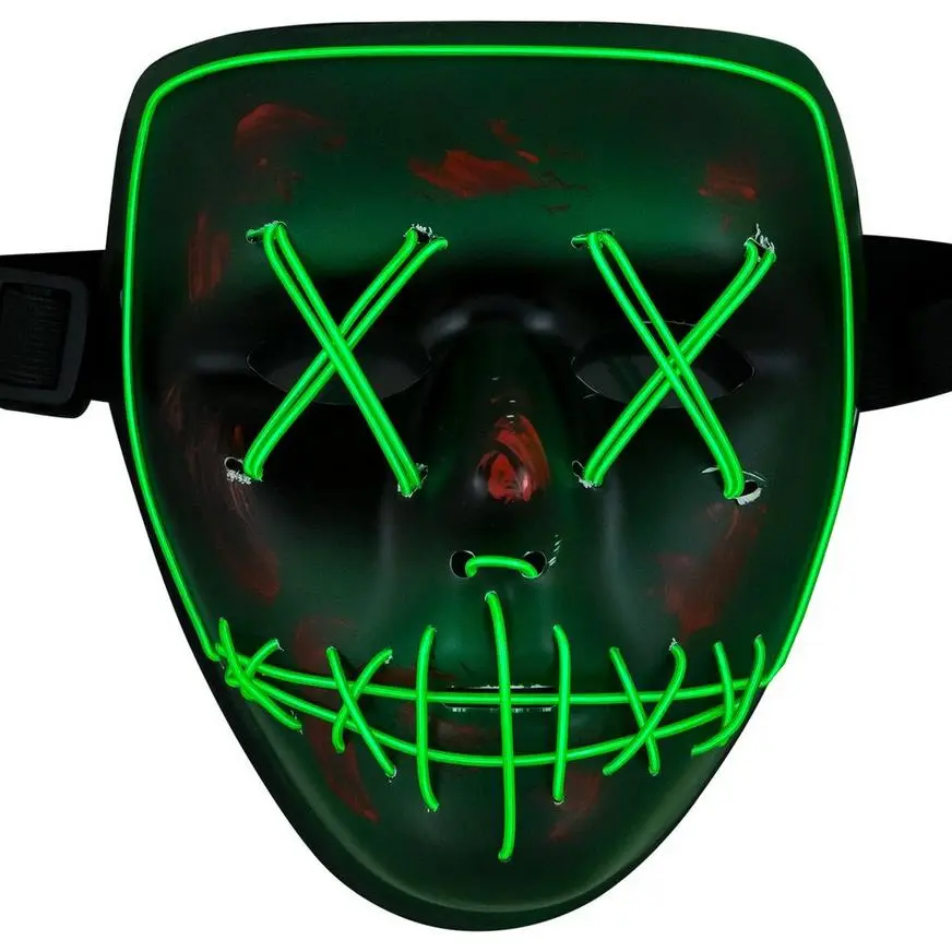ALMAR SALES COMPANY INC Light-Up Green Stitch Face Mask 3 ALMAR SALES COMPANY INC Light-Up Green Stitch Face Mask