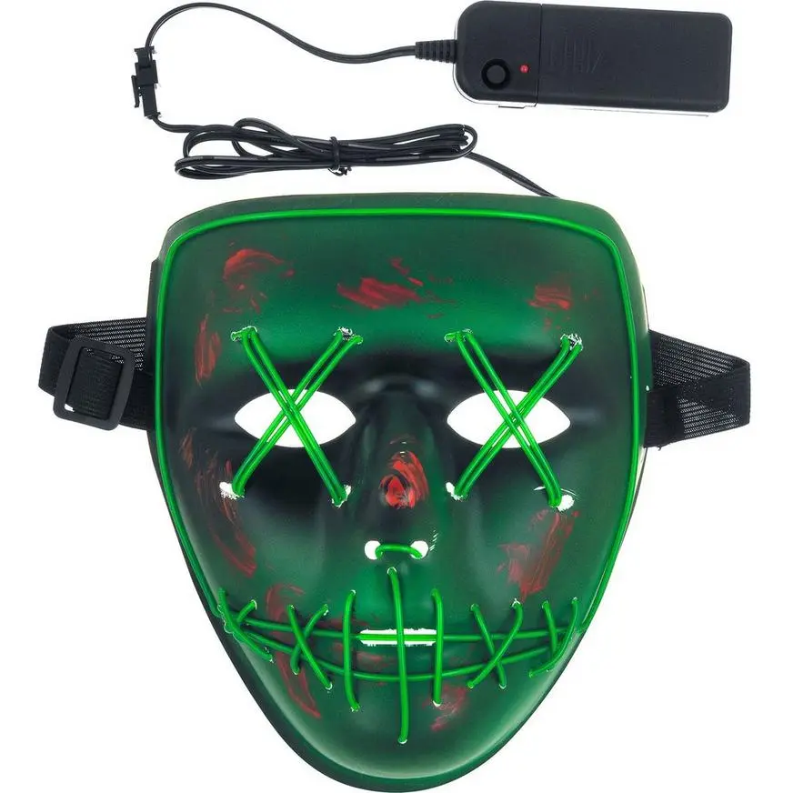 ALMAR SALES COMPANY INC Light-Up Green Stitch Face Mask 4 ALMAR SALES COMPANY INC Light-Up Green Stitch Face Mask - Image 2