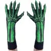 UV Black Light Reactive Green Glow Skeleton Bone Hand Gloves -Party Themes Sales 794573