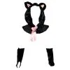 THE DIAMOND COLLECTION LLC Womens Black Cat Costume Accessory Kit