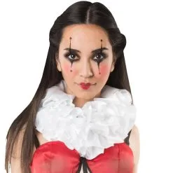 M&J TRIMMMINGS / PAPILLION ACCESSORIES Adult White Clown Collar