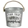 Fresh Apples & Pumpkins Galvanized Bucket -Party Themes Sales 796843