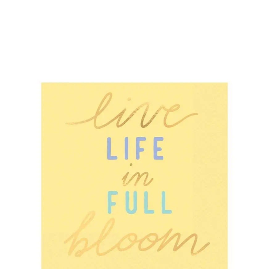 Life In Full Bloom Beverage Napkins 16ct 3 Life In Full Bloom Beverage Napkins 16ct