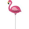 Air-Filled Pink Flamingo Foil Balloon On A Stick, 11in X 11in -Party Themes Sales 830059