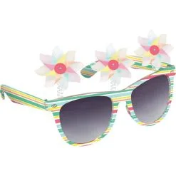 AMSCAN Adult Iridescent Pinwheel Sunglasses