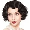 Black Finger Wave Flapper Wig -Party Themes Sales 843974