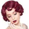 Burgundy Finger Wave Flapper Wig -Party Themes Sales 843975