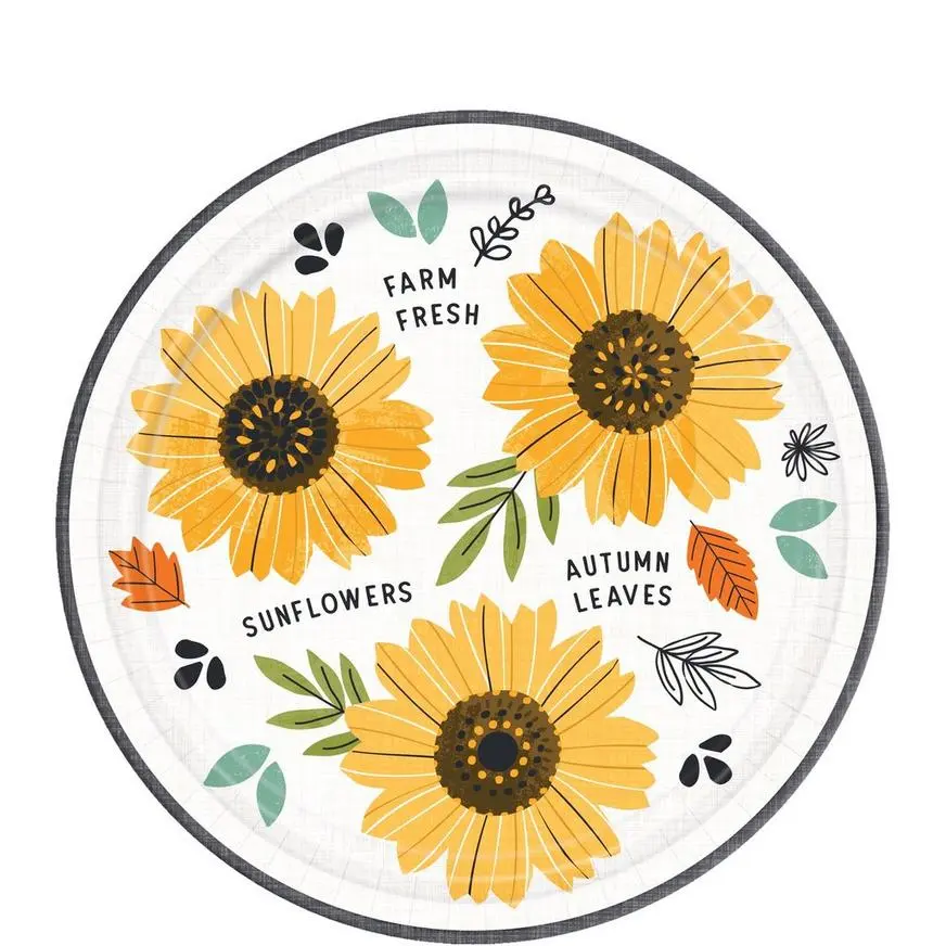Harvest Fall Dessert Plates 8ct 3 Harvest Fall Dessert Plates 8ct