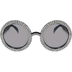 70s Oversized Crystal Sunglasses