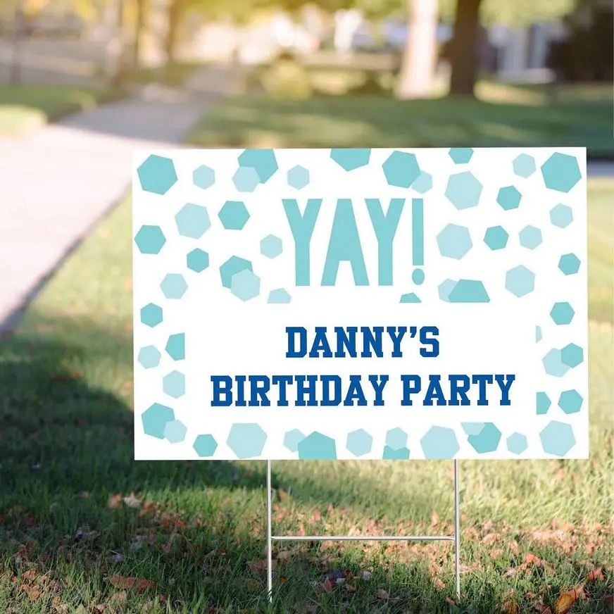 Custom Shimmering Party Yard Sign 3 Custom Shimmering Party Yard Sign