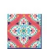 Boho Vibes Floral Quatrefoil Beverage Napkins, 5in, 16ct -Party Themes Sales 871415