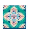 Boho Vibes Floral Quatrefoil Lunch Napkins, 6.5in, 16ct -Party Themes Sales 871417