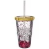 AMSCAN Pink Glitter This Is My Awesome Water Plastic Double Wall Tumbler With Straw, 16oz -Party Themes Sales 877430